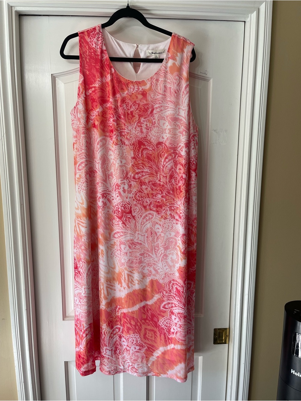 Tantrums White and Pink Floral Print Women's Dress